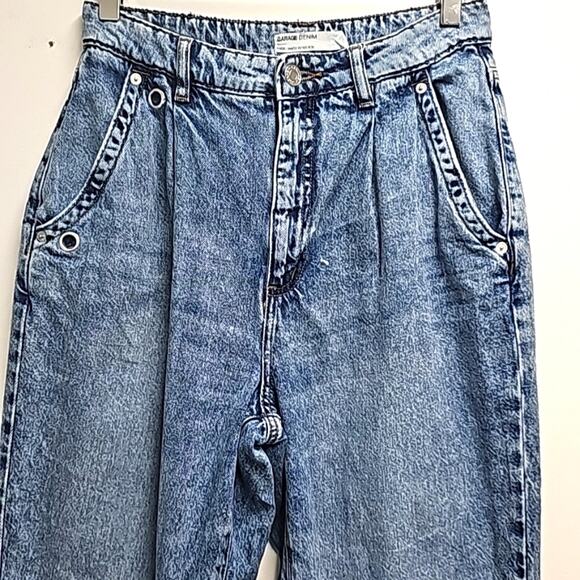 Garage Denim Womens Straight Leg High Rise 4 Pkt Zip & Button Mom Jeans Sz 5/27 - Picture 4 of 10